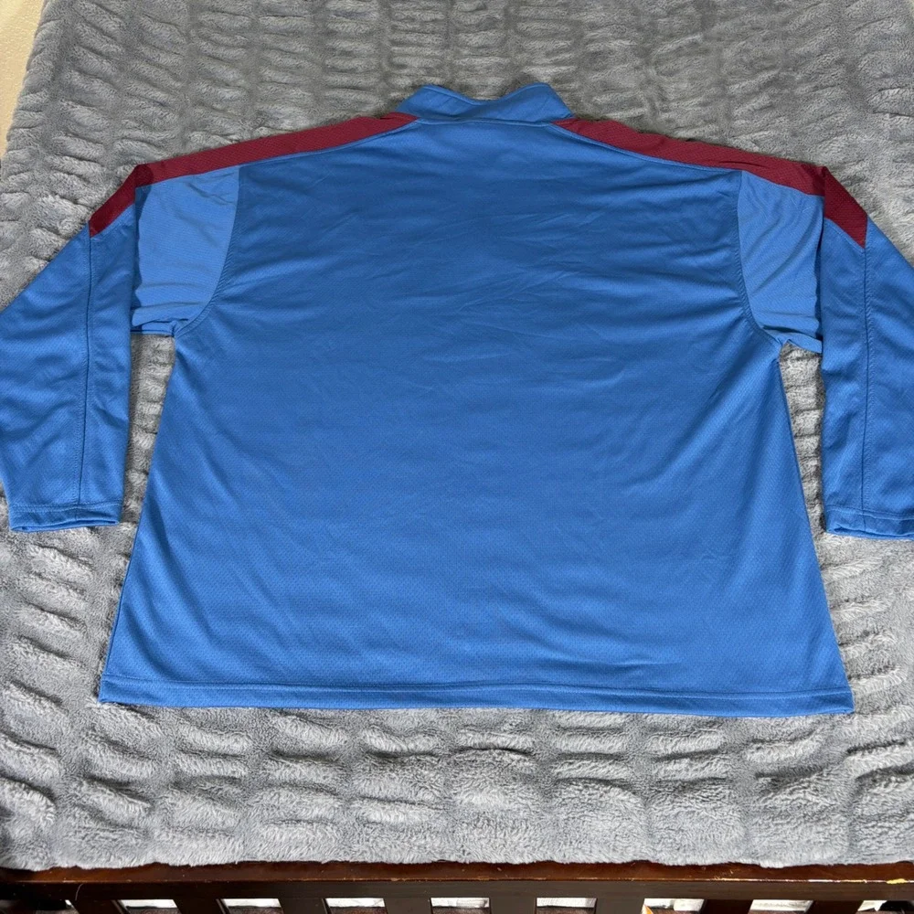 NHL Colorado Avalanche 1/4 Zip Pullover Jacket Blue Burgundy Mens 2XL AR095